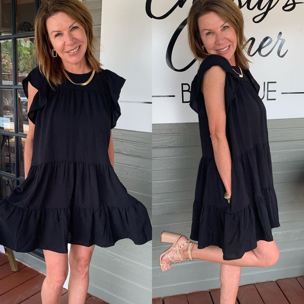 Black Ruffle Dress